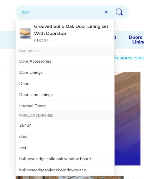 AI-powered storefront search suggesting products, categories and popular searches while typing
